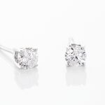 Boucles D'oreilles Puces Aphrodite Or Blanc Diamant - Clous d'oreilles Famille | Histoire d&rsquo;Or
