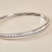Bracelet Jonc Alane Or Blanc Oxyde De Zirconium - Bracelets joncs Femme | Histoire d’Or
