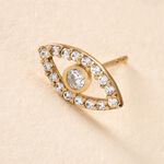 Boucles D'oreille Puce Unitaire Oya Or Jaune Oxyde De Zirconium - Clous d'oreilles Famille | Histoire d&rsquo;Or