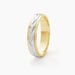 Alliance Effet Epi Mat Ruban Plat Or Bicolore - Alliances Unisex | Histoire d’Or