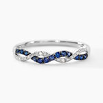 Bague Sofia Or Blanc Saphir Et Diamant - Bagues avec pierre Femme | Histoire d&rsquo;Or