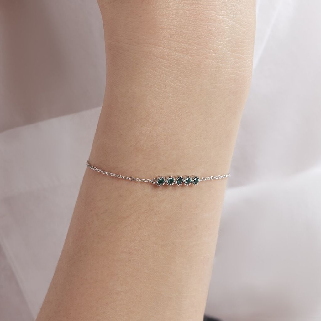 Bracelet Karrie Argent Blanc Oxyde De Zirconium - Bracelets fantaisie Femme | Histoire d’Or