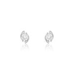 Boucles D'oreilles Puces Couteau Argent Blanc Oxyde De Zirconium - Boucles d'oreilles fantaisie Femme | Histoire d&rsquo;Or