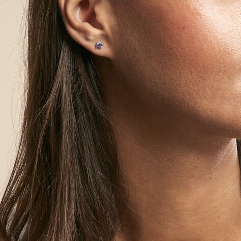Boucles D'oreilles Puces Rio Argent Blanc Oxyde - Boucles d'oreilles fantaisie Femme | Histoire d’Or