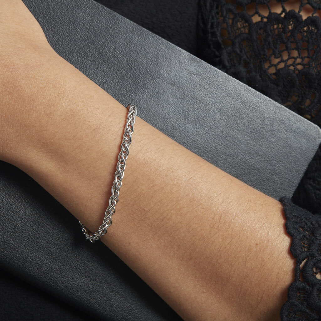 Bracelet Argent Blanc Savanne - Bracelets chaîne Femme | Histoire d’Or