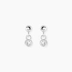 Boucles D'Oreilles Pendantes Fishke Argent Blanc Oxyde De Zirconium - Boucles d'oreilles fantaisie Femme | Histoire d&rsquo;Or