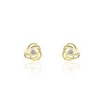 Boucles D'oreilles Puces Or Jaune Afua Diamants - Clous d'oreilles Femme | Histoire d&rsquo;Or