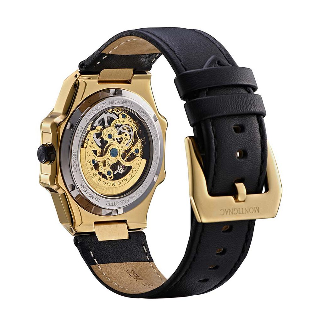 Montre Montignac Octogon Automatique Noir - Montres Homme | Histoire d’Or