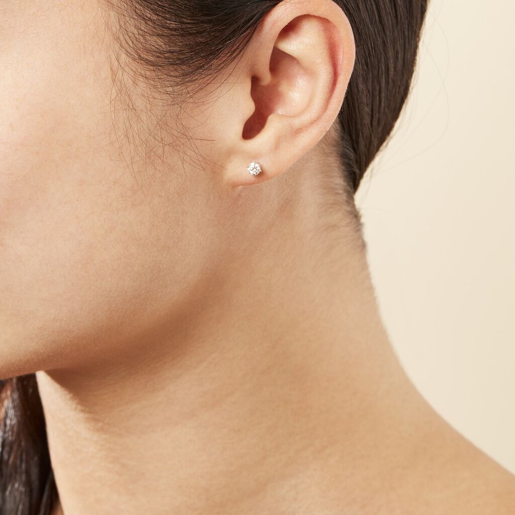 Boucles D'oreilles Puces Aphrodite Or Jaune Diamant - Clous d'oreilles Famille | Histoire d’Or
