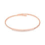 Bracelet Jonc Fuerza Argent Rose Oxyde De Zirconium