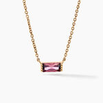 Collier Luccia Plaqu&eacute; Or Dor&eacute; Pierre D'imitation - Colliers Femme | Histoire d&rsquo;Or