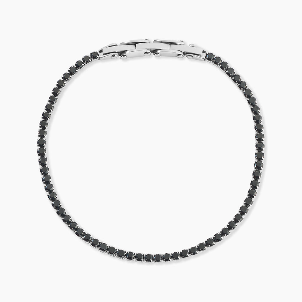 Bracelet Timon Acier Blanc Oxyde De Zirconium - F&ecirc;te des p&egrave;res Homme | Histoire d&rsquo;Or