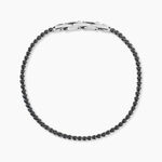 Bracelet Timon Acier Blanc Oxyde De Zirconium - F&ecirc;te des p&egrave;res Homme | Histoire d&rsquo;Or