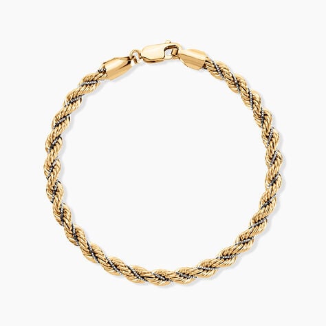 Bracelet Jerryenne Maille Corde Et Venitienne Or Bicolore - Bracelets chaîne Femme | Histoire d’Or