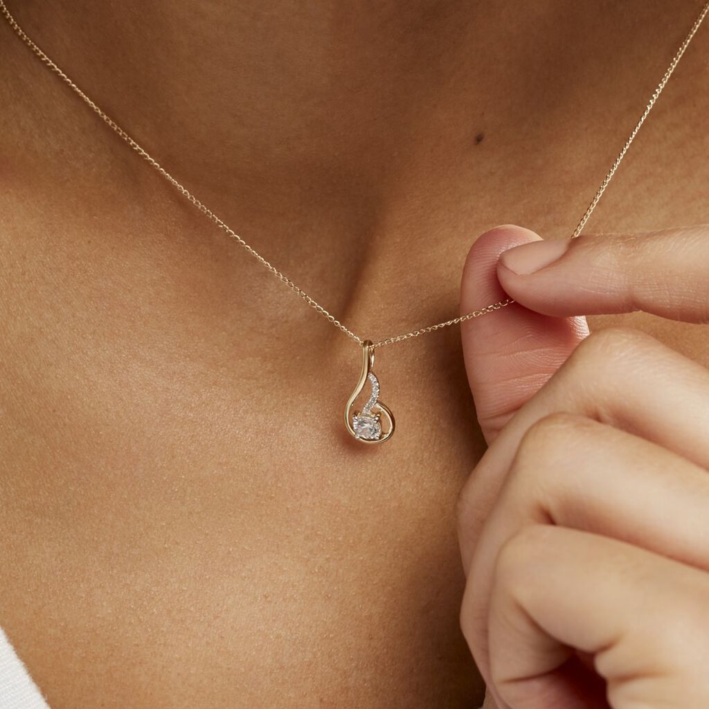 Collier Koline Or Jaune Oxyde De Zirconium - Colliers Femme | Histoire d’Or