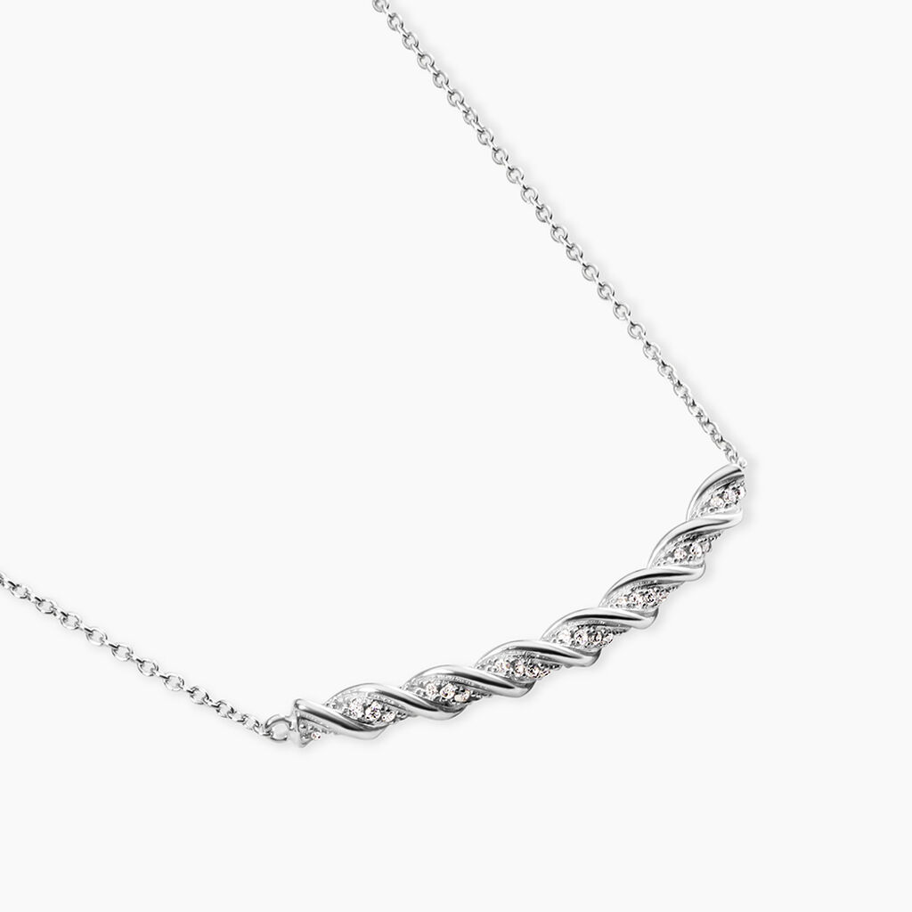 Collier Argent Blanc Remigius Oxydes De Zirconium - Colliers fantaisie Femme | Histoire d&rsquo;Or