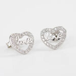 Boucles D'oreilles Puces Delicata Argent Blanc Oxyde De Zirconium - Boucles d'oreilles fantaisie Femme | Histoire d&rsquo;Or