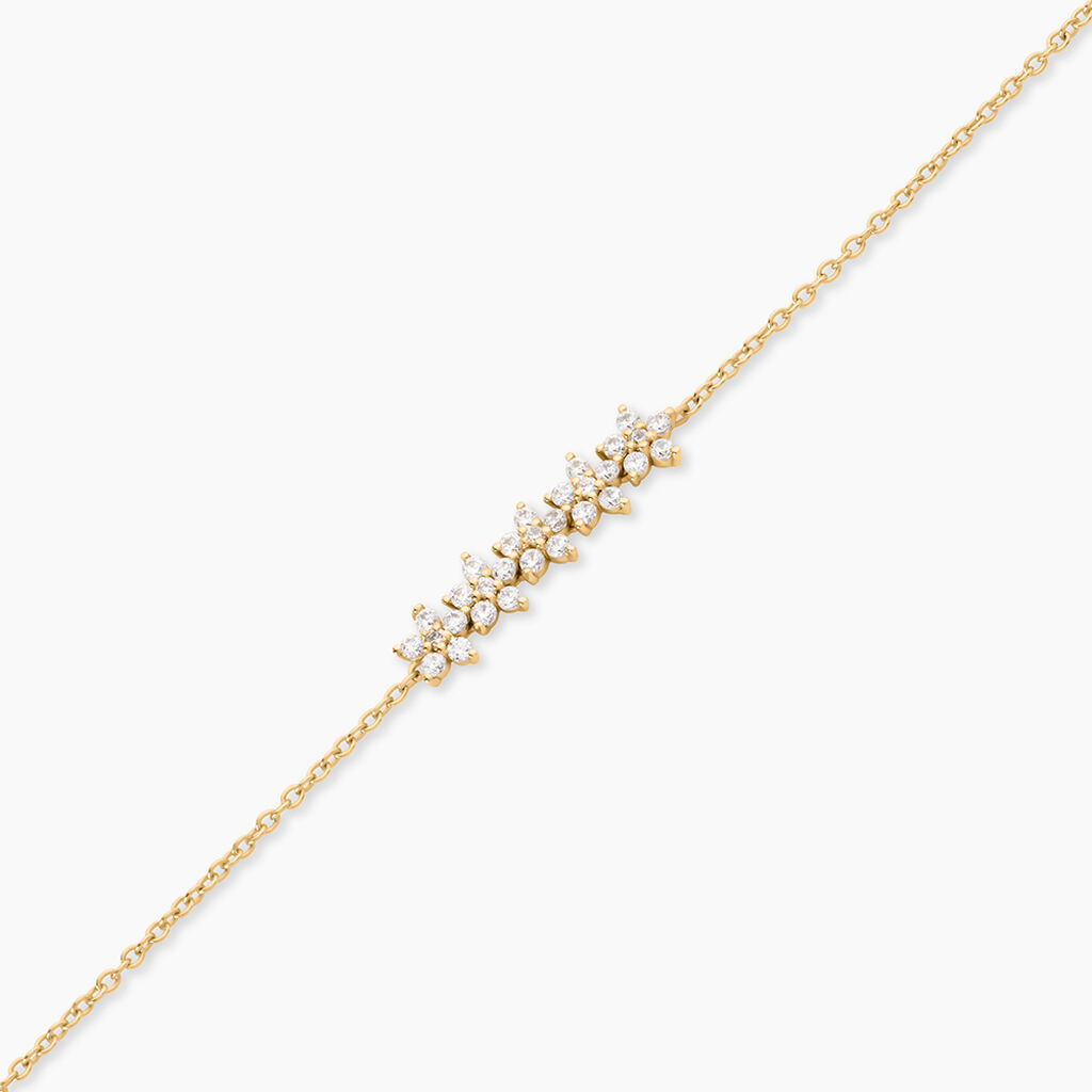 Bracelet Bedros Argent Dor&eacute; A L'Or 750/1000 Oxyde De Zirconium - Bracelets Femme | Histoire d&rsquo;Or