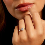 Bague Athena Platine Blanc Diamant - Bagues solitaires Femme | Histoire d&rsquo;Or