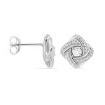 Boucles D'oreilles Puces Anasthase Argent Blanc Oxyde De Zirconium - Boucles d'oreilles fantaisie Femme | Histoire d&rsquo;Or