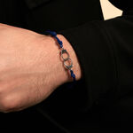 Bracelet Kim Argent Blanc - Bracelets cordon Homme | Histoire d&rsquo;Or