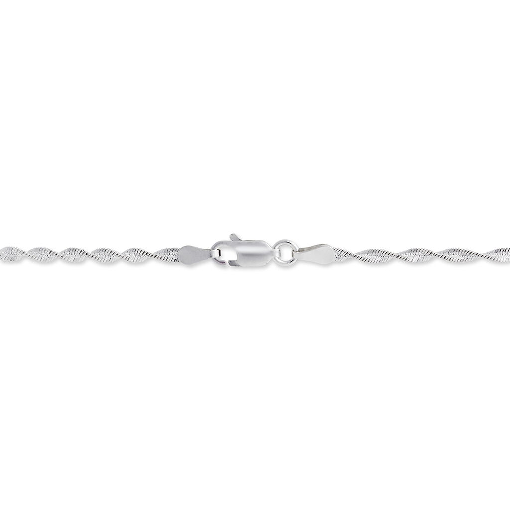 Bracelet Ciana Torsade Diamante Argent Blanc - Bracelets Femme | Histoire d’Or