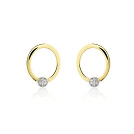 Boucles D'oreilles Puces Or Jaune Shyla Diamants - Clous d'oreilles Femme | Histoire d’Or