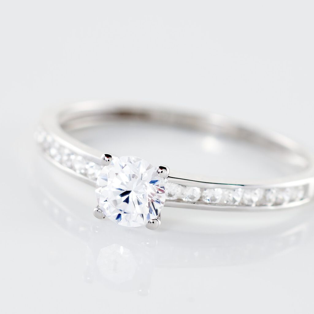 Bague Harem Or Blanc Oxyde - Bagues avec pierre Femme | Histoire d’Or