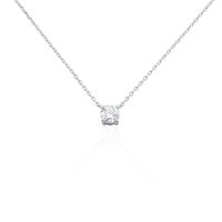 Collier Collection Aphrodite Or Blanc Diamant Synthetique