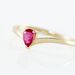 Bague Solitaire Goutte Or Jaune Rubis - Bagues solitaires Femme | Histoire d’Or