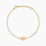 Bracelet Maurie Argent Dor&eacute; A L'Or 750/1000 Oxyde De Zirconium - Bracelets Femme | Histoire d&rsquo;Or
