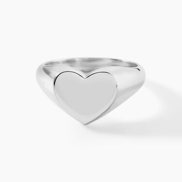 Chevalière Barbara Argent Blanc