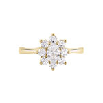 Bague Plaqu&eacute; Or Mahats Oxyde De Zirconium - Bagues solitaires Femme | Histoire d&rsquo;Or