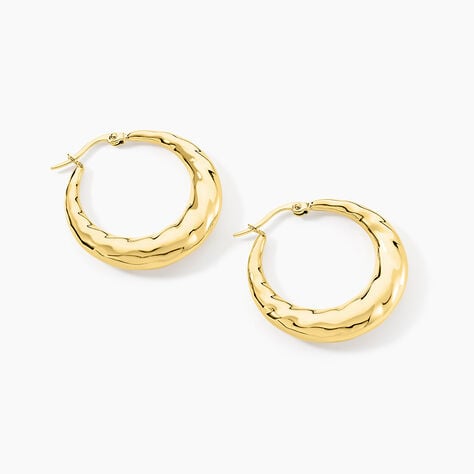 Cr&eacute;oles Acier Dor&eacute; Ibbie - Boucles d'oreilles cr&eacute;oles Femme | Histoire d&rsquo;Or