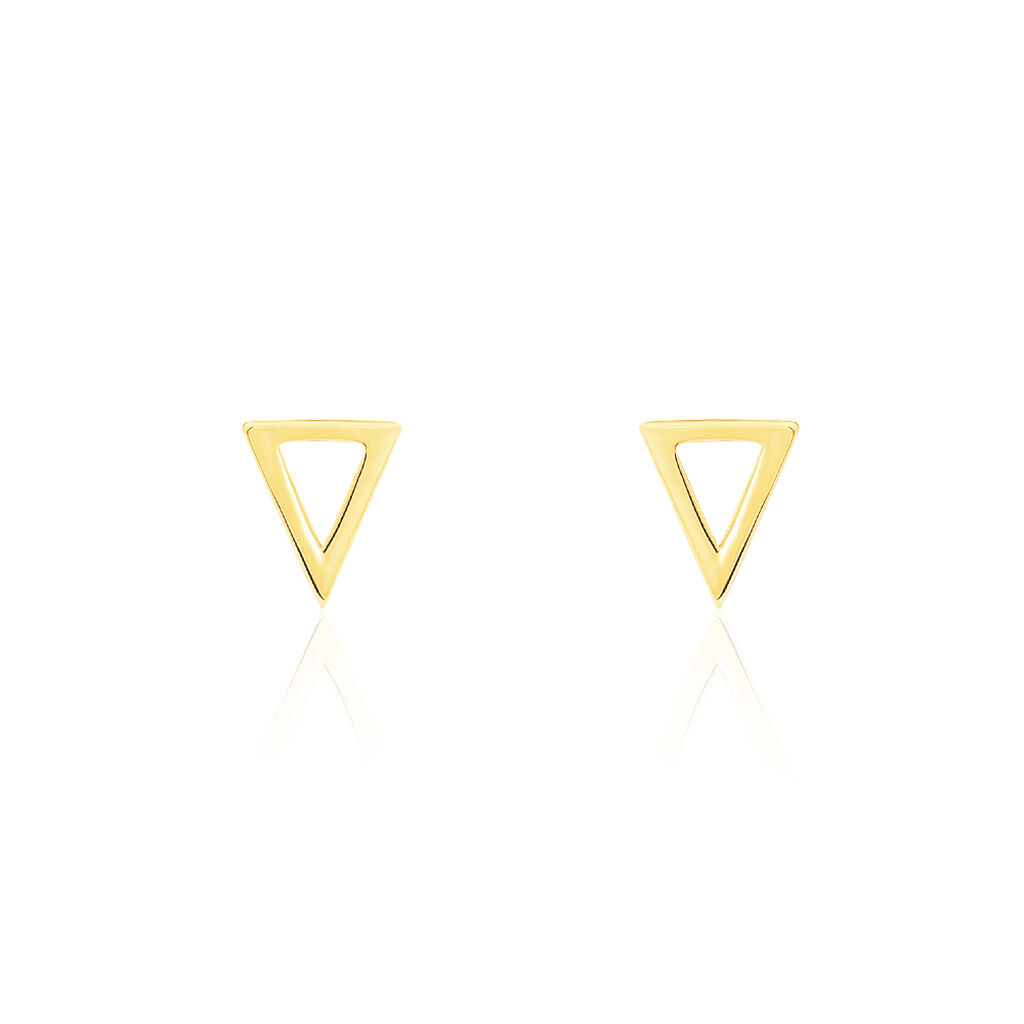 Boucles D'oreilles Puces Anne-berengere Triangle Or Jaune - Clous d'oreilles Femme | Histoire d’Or