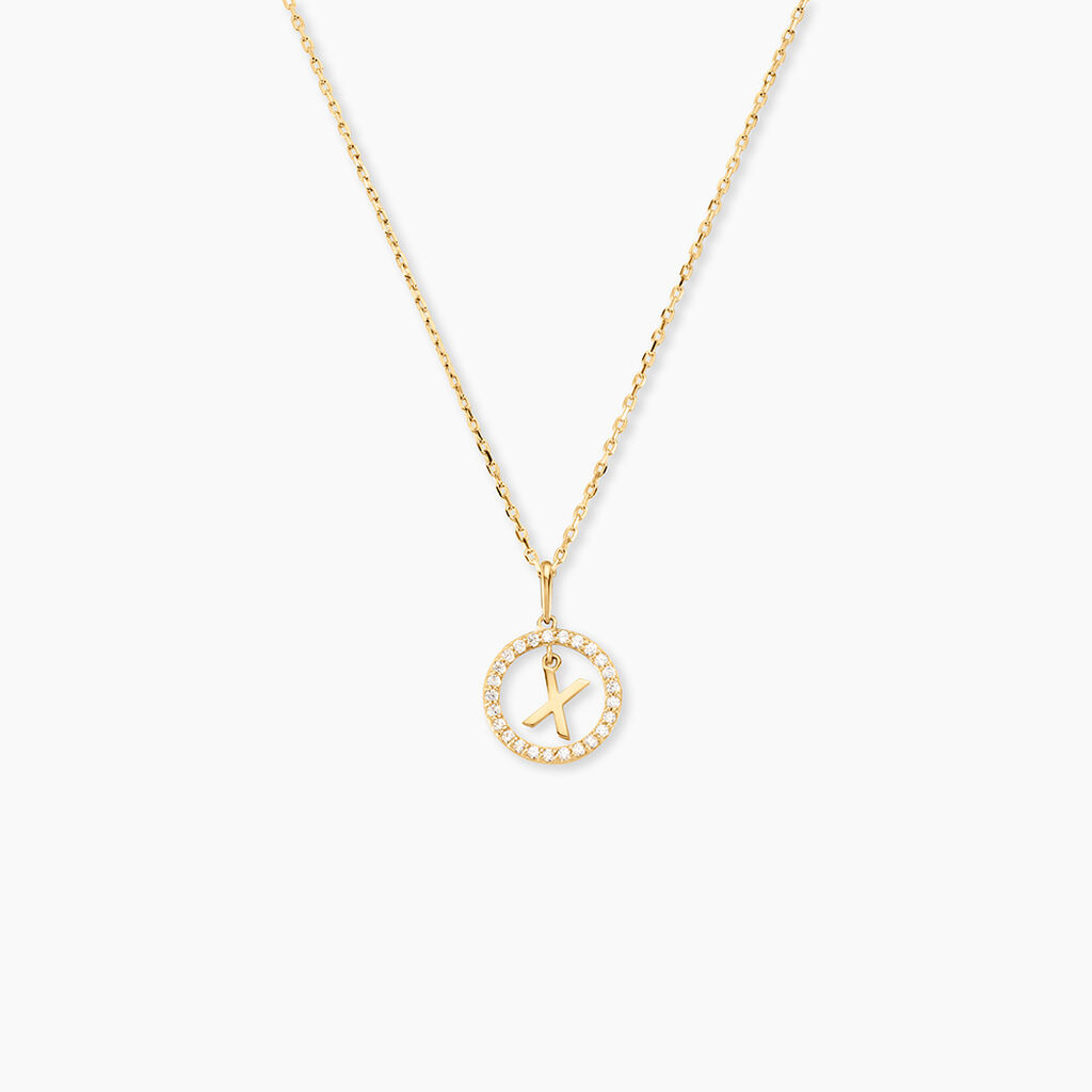 Pendentif Gabe Or Jaune Oxyde De Zirconium - Pendentifs Femme | Histoire d&rsquo;Or