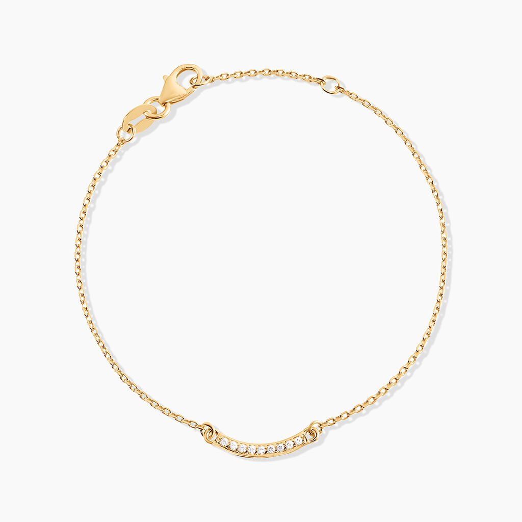 Bracelet Plaqué Or Kumb Oxydes De Zirconium - Bracelets Femme | Histoire d’Or