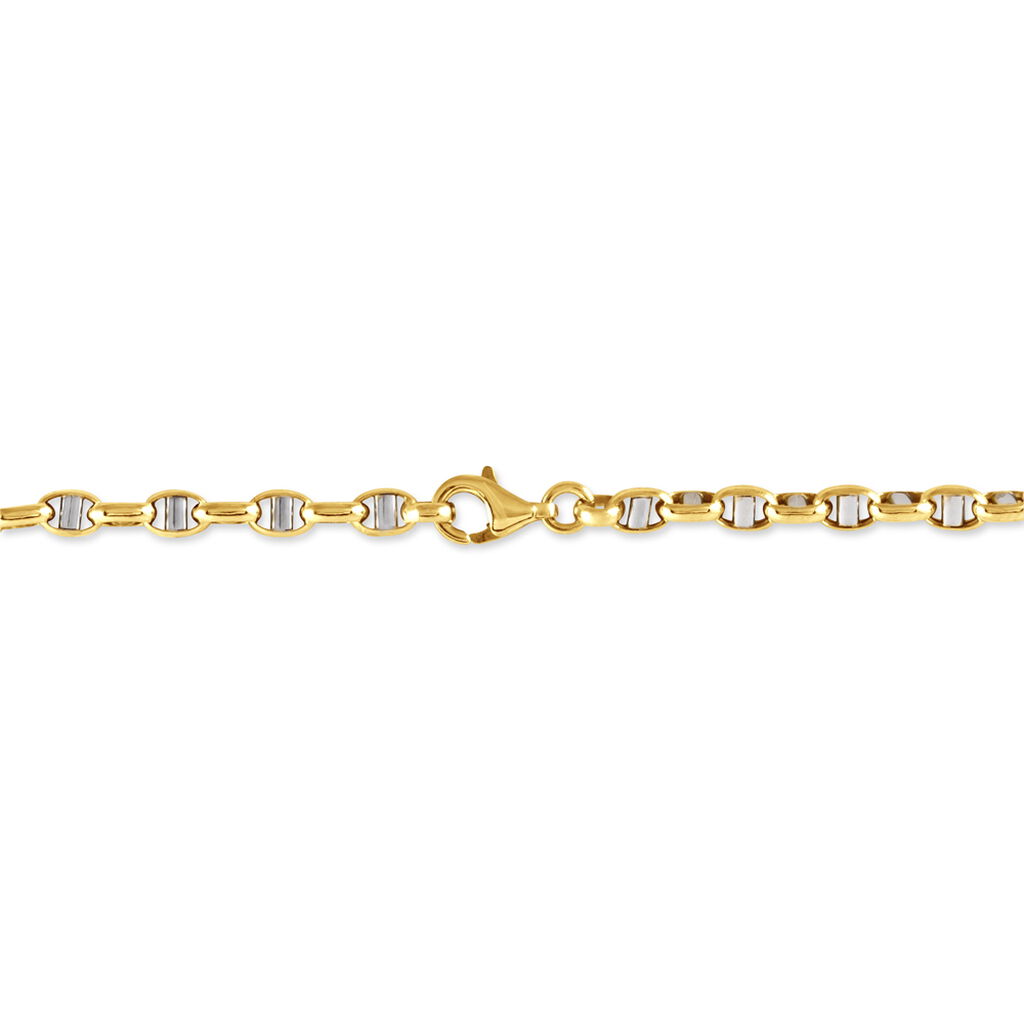 Bracelet Carlo Or Bicolore Maille Marine Ronde - Bracelets cha&icirc;ne Femme | Histoire d&rsquo;Or
