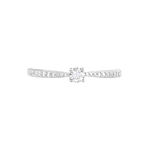 Bague Solitaire Hemera Or Blanc Diamant - Bagues solitaires Femme | Histoire d&rsquo;Or