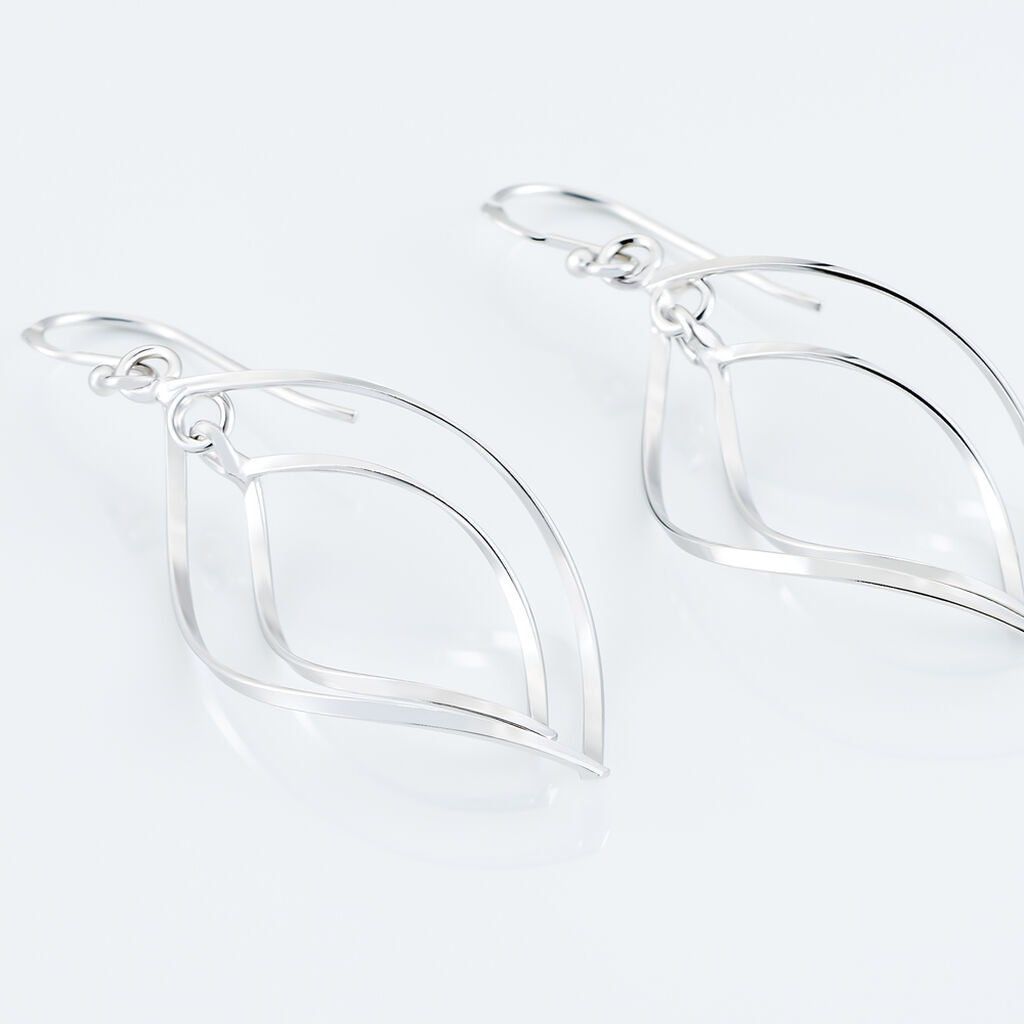 Boucles D'oreilles Pendantes Charlyn Argent Blanc - Boucles d'oreilles fantaisie Femme | Histoire d’Or