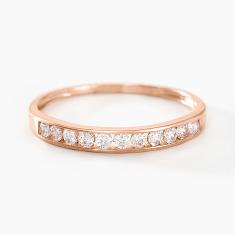 Bague Davila Or Rose Oxyde De Zirconium - Alliances Femme | Histoire d’Or