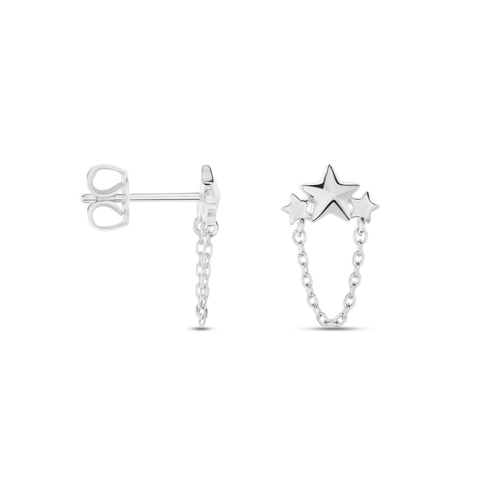 Boucles D'oreilles Pendantes Stilla Argent Blanc - Boucles d'oreilles fantaisie Femme | Histoire d’Or