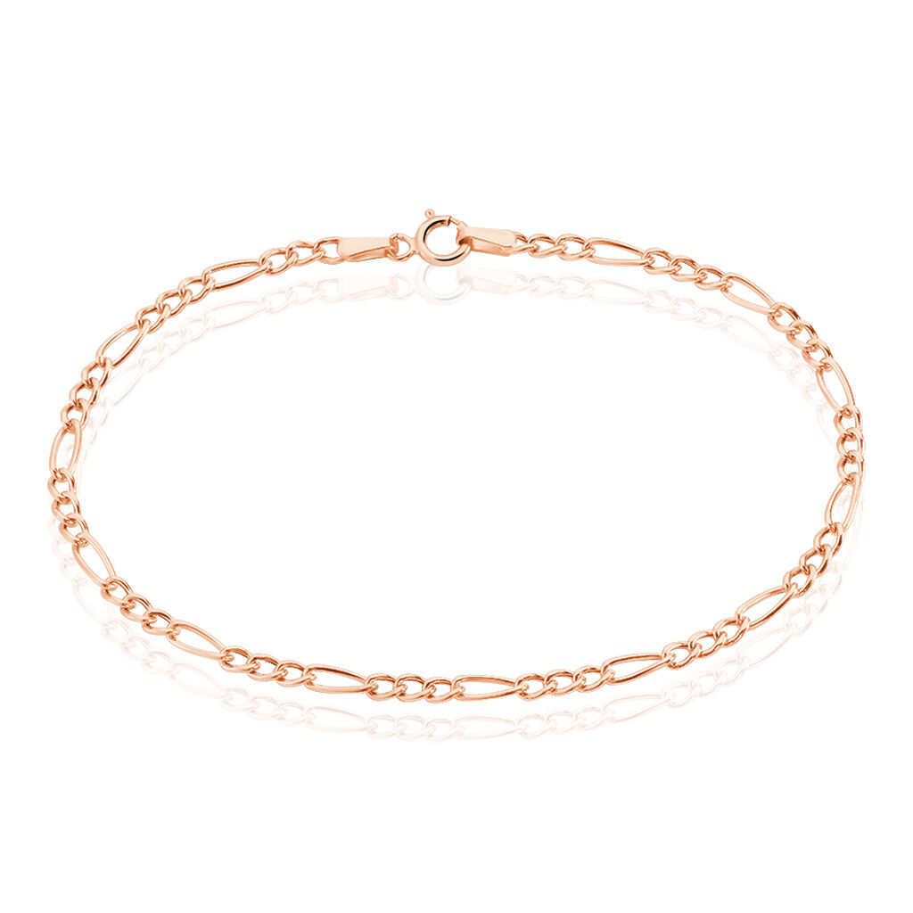 Bracelet Cameo Maille Alternee 1/3 Or Rose - Bracelets chaîne Femme | Histoire d’Or