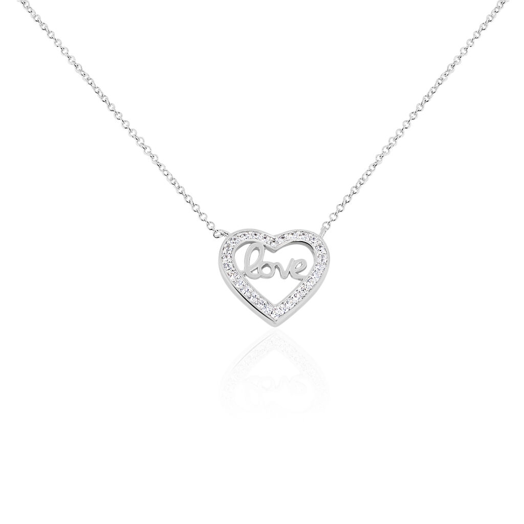 Collier Elansa Argent Blanc Oxyde De Zirconium - Colliers fantaisie Femme | Histoire d’Or