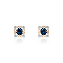 Boucles D'oreilles Pendantes Haia Or Rose Topaze Et Oxyde De Zirconium - Boucles d'oreilles pendantes Femme | Histoire d’Or