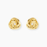 Boucles D'Oreilles Puces Sema Acier Jaune - Boucles d'oreilles fantaisie Femme | Histoire d&rsquo;Or