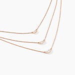 Collier Navette Argent Rose Oxyde De Zirconium - Colliers fantaisie Femme | Histoire d&rsquo;Or