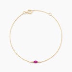 Bracelet Pr&eacute;cieuses Nuances Or Jaune Rubis Diamant - Bracelets Femme | Histoire d&rsquo;Or