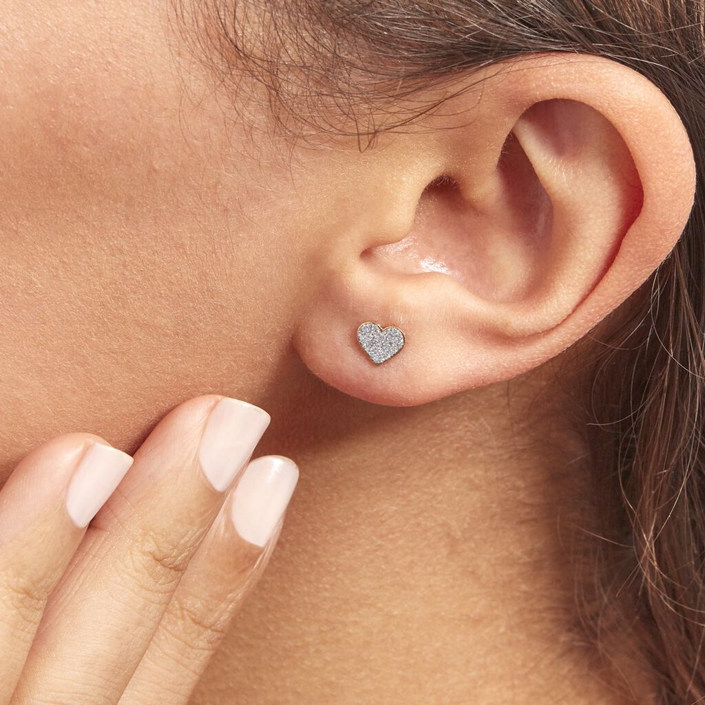 Boucles D'oreilles Puces Marta Or Jaune - Clous d'oreilles Femme | Histoire d’Or