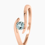 Bague Tiphaine Or Rose Topaze - Bagues solitaires Femme | Histoire d&rsquo;Or